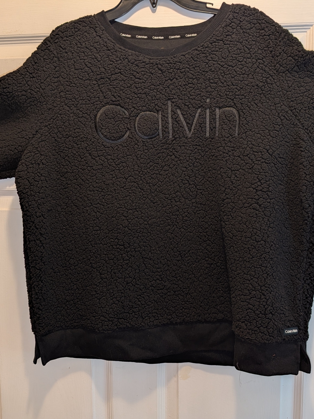 Calvin Klein Women's Black Sherpa Sweatshirt
